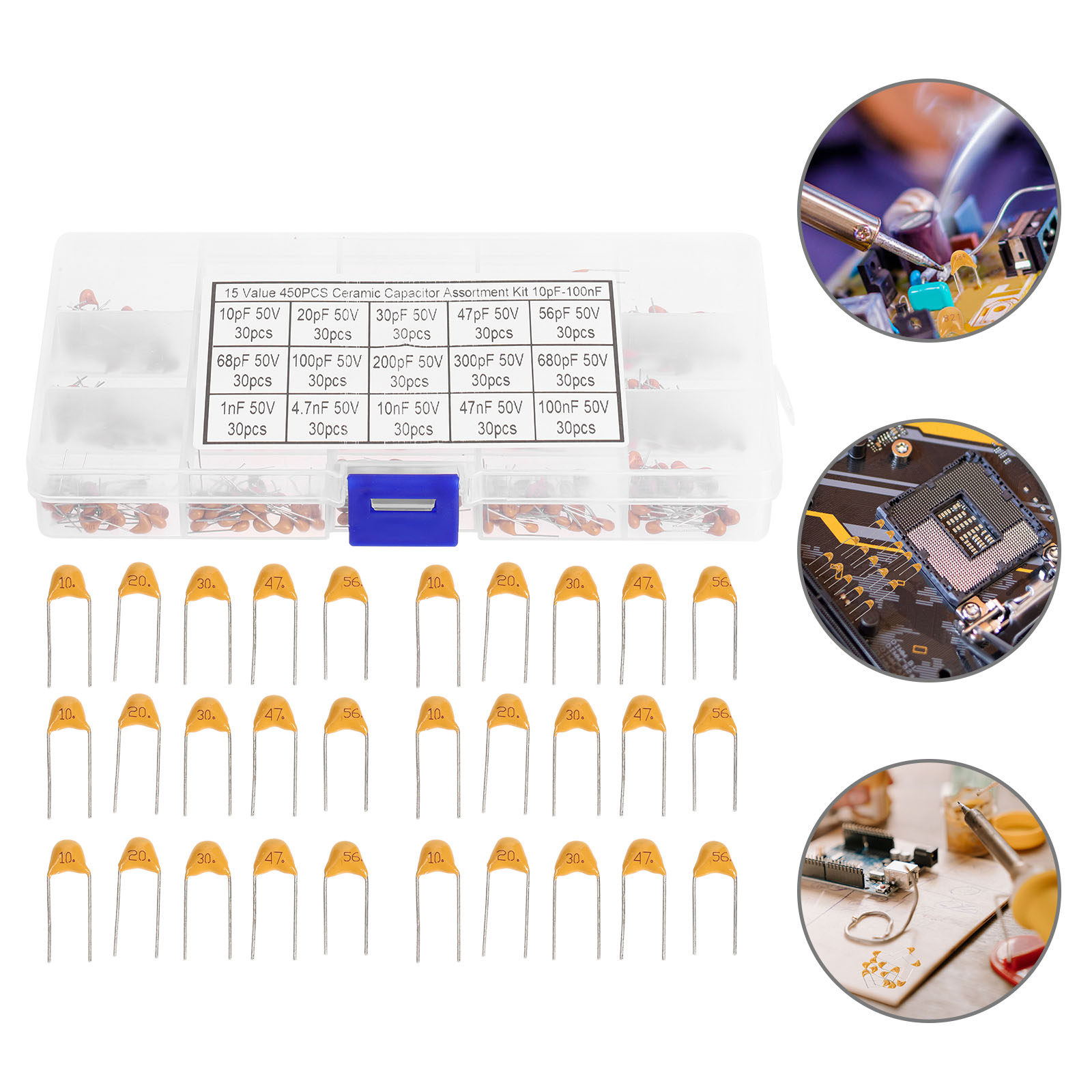 Electronics Repair Hobby - 1세트 고급 세라믹 커패시터 세트, 50V