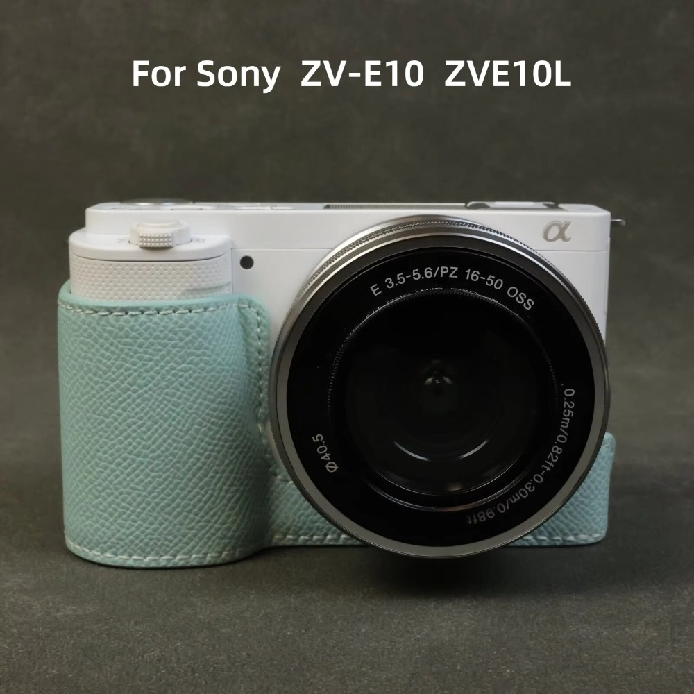 소니 ZV-E10 VLOG 카메라용 가죽 보호 케이스, - Sony Camera Zv-E10 리뷰 및 가격