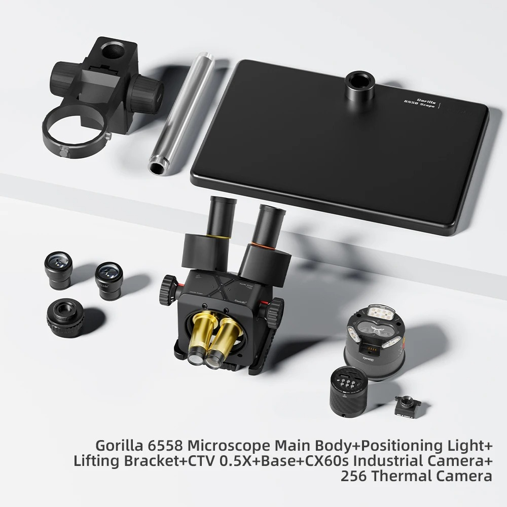 첸리 6558 고릴라 삼안 현미경, 6.5X-58X 줌 - Electronics Repair In Usa 리뷰 및 가격
